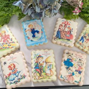 Vintage Nursery Rhyme Birthday Cookies