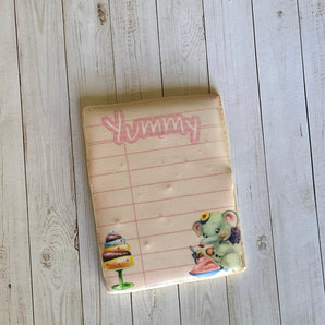 Vintage Baby Notepad Cookies