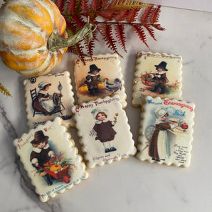 Vintage Pilgrim Thanksgiving Cookies