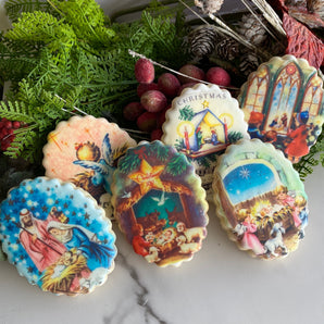 Vintage Christmas Nativity Cookies
