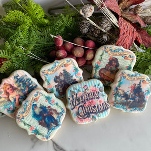 Victorian/vintage Christmas mini cookies